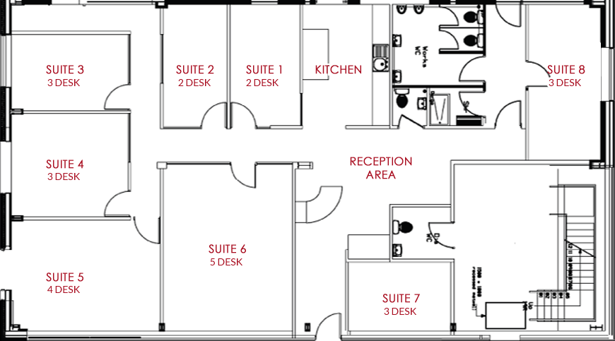 Office floorplan Rossway Centre